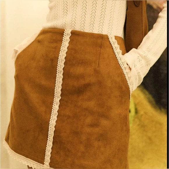 RIHOAS Dresses & Skirts - High waist mini skirt with lace detail, size XS